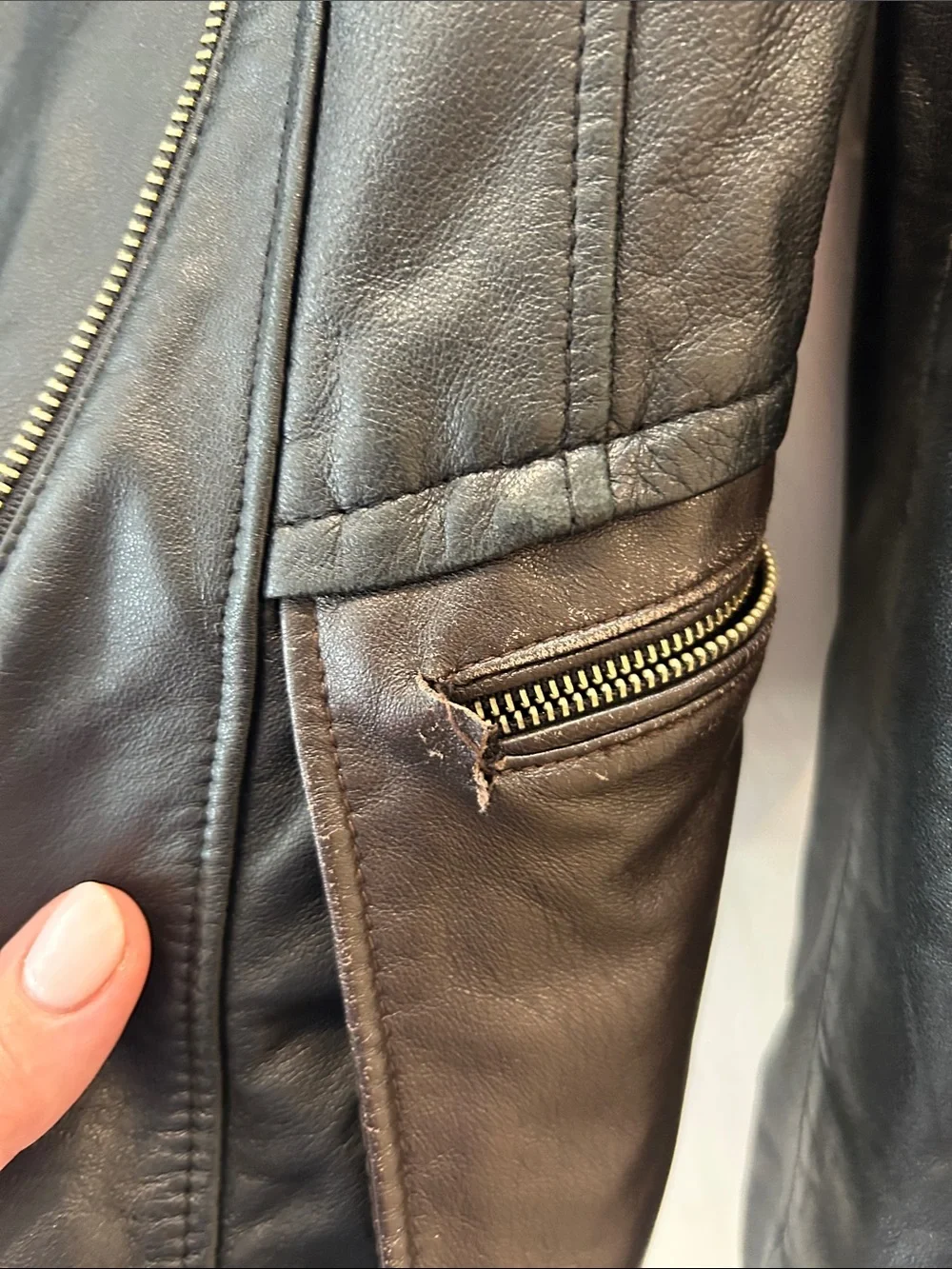 ROBO Trend Genuine Italian Leather Moto Jacket Black Women’s - Picture 6 of 11
